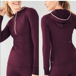 Fabletics Deep Purple Zip-Up Hoodie